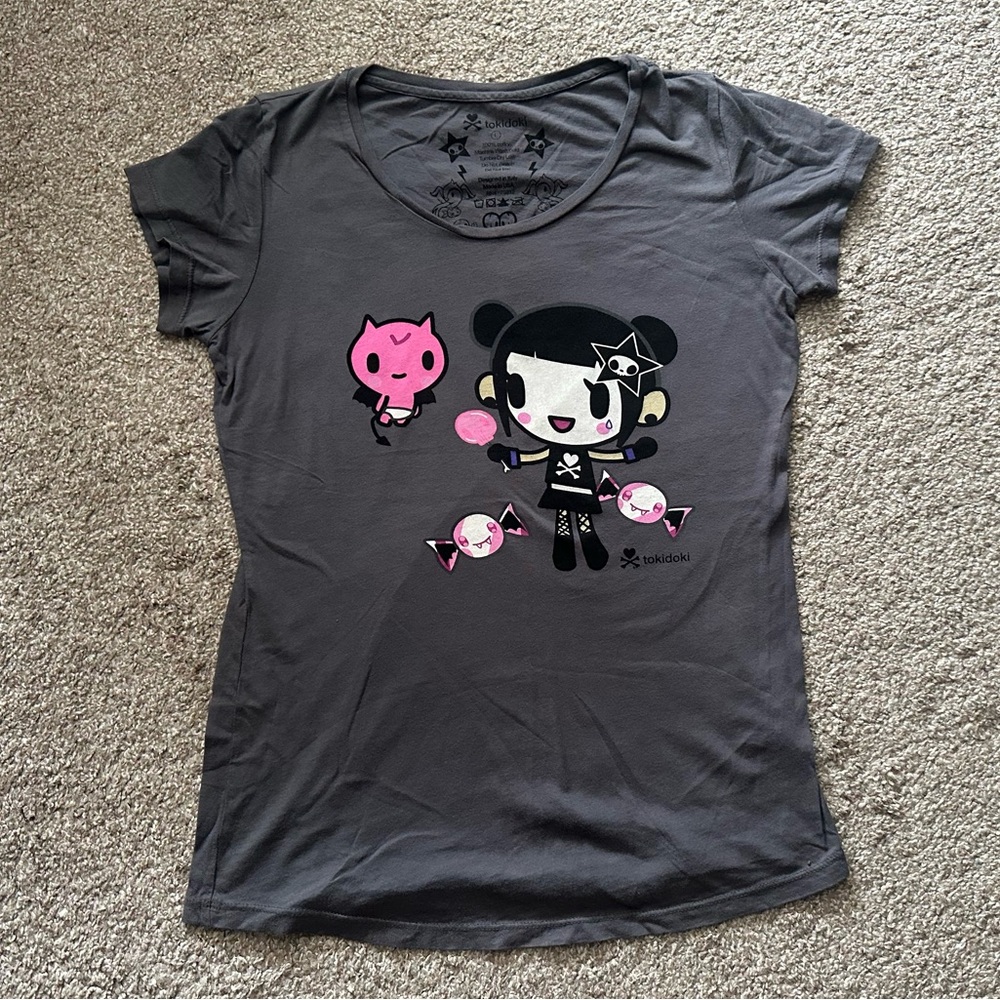 Lot of 4 Spooky Goth Kawaii Ladies T-Shirts by Tokidoki size Large